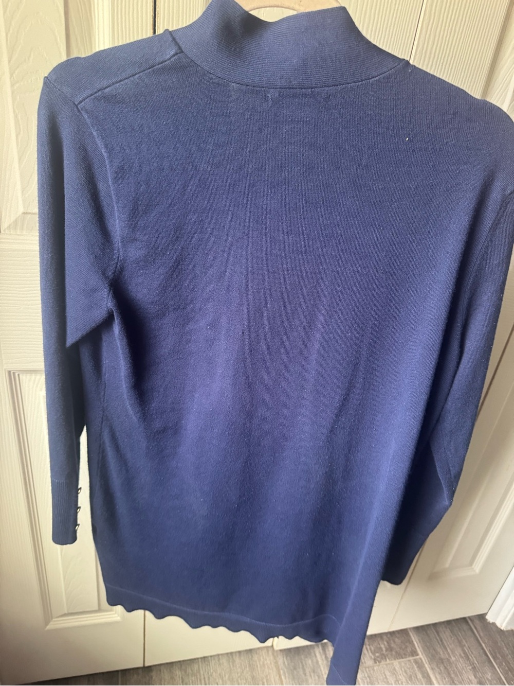 Appleseed's Navy Open-Front Cardigan with Pockets - Picture 2 of 7